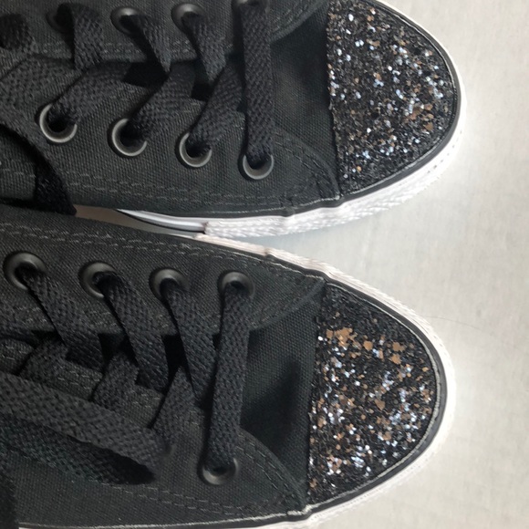 black bling sneakers